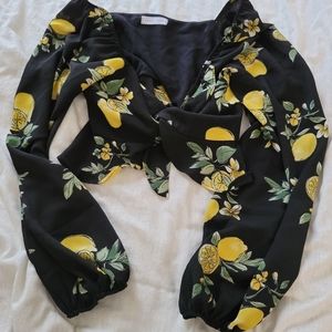 Lemon crop top